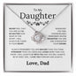 To My Daughter - I Will Always Be There- Love Knot Necklace - Elliotrose Gifts