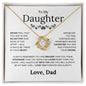 To My Daughter - I Will Always Be There- Love Knot Necklace - Elliotrose Gifts