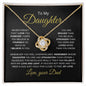 To My Daughter | Love You Forever | Love Knot Necklace - Elliotrose Gifts