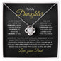 To My Daughter | Love You Forever | Love Knot Necklace - Elliotrose Gifts