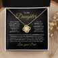 To My Daughter | Love You Forever | Love Knot Necklace - Elliotrose Gifts