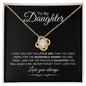 To My Daughter | Love You | Love Knot Necklace - Elliotrose Gifts