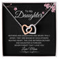 To My Daughter | Mothers and Daughters | Interlocking Heart Necklace - Elliotrose Gifts
