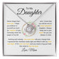To My Daughter | Never Forget I Love | Love Knot Necklace - Elliotrose Gifts