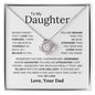 To My Daughter | Never Forget | Love Knot Necklace - Elliotrose Gifts