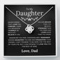 To My Daughter | Never Forget | Love Knot Necklace - Elliotrose Gifts