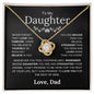 To My Daughter | Never Forget | Love Knot Necklace - Elliotrose Gifts