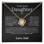 To My Daughter | Never Forget That I Love You | Love Know Necklace - Elliotrose Gifts