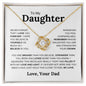 To My Daughter | Straighten Your Crown | Love Knot Necklace - Elliotrose Gifts
