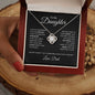 To My Daughter | You Are Braver | Love Knot Necklace - Elliotrose Gifts