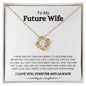 To My Future Wife | Love You | Love Knot Necklace - Elliotrose Gifts