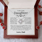 To My Lovely Daughter | Dance In The Rain | Love Knot Necklace - Elliotrose Gifts