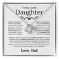 To My Lovely Daughter | Dance In The Rain | Love Knot Necklace - Elliotrose Gifts