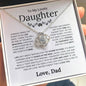 To My Lovely Daughter | Dance In The Rain | Love Knot Necklace - Elliotrose Gifts
