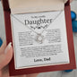 To My Lovely Daughter | Dance In The Rain | Love Knot Necklace - Elliotrose Gifts