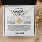 To My Lovely Daughter | Dance In The Rain | Love Knot Necklace - Elliotrose Gifts