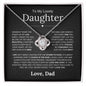 To My Lovely Daughter | Most Beautiful Chapters | Love Knot Necklace - Elliotrose Gifts