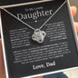 To My Lovely Daughter | Most Beautiful Chapters | Love Knot Necklace - Elliotrose Gifts