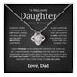 To My Lovely Daughter | Someday When | Love Knot Necklace - Elliotrose Gifts