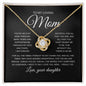 To My Loving Mom | Held My Hand | Love knot Necklace - Elliotrose Gifts