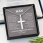 To My Man | Love You | Cross Necklace - Elliotrose Gifts