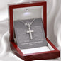 To My Man | Love You | Cross Necklace - Elliotrose Gifts