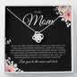 To My Mom | Moon and Back | Love Knot Necklace - Elliotrose Gifts