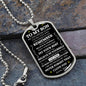 TO MY SON | BELIEVE IN YOURSELF | DOG TAG NECKLACE - Elliotrose Gifts