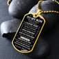 To My Son | I Believe In You | Dog Tag Necklace - Elliotrose Gifts
