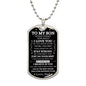 To My Son | I Believe In You | Dog Tag Necklace - Elliotrose Gifts