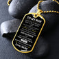 To My Son | I Want You To Believe | Dog Tag Chain - Elliotrose Gifts