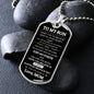 To My Son | I Want You To Believe | Dog Tag Chain - Elliotrose Gifts