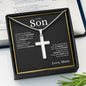 To My Son | I Wish | Cross Necklace - Elliotrose Gifts