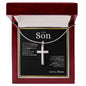 To My Son | I Wish | Cross Necklace - Elliotrose Gifts