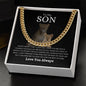 To My Son | Love You Always | Cuban Link Chain - Elliotrose Gifts