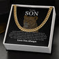 To My Son | Never Forget | Cuban Link Chain - Elliotrose Gifts