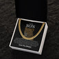 To My Son | Never Forget | Cuban Link Chain - Elliotrose Gifts