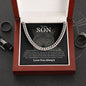 To My Son | Never Forget | Cuban Link Chain - Elliotrose Gifts