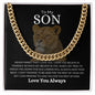 To My Son | Never Forget | Cuban Link Chain - Elliotrose Gifts