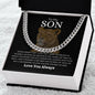 To My Son | Never Forget | Cuban Link Chain - Elliotrose Gifts