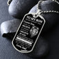 To My Son | Never Forget | Dog Tag Chain - Elliotrose Gifts