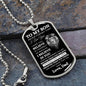 To My Son | Never Forget |Dog Tag Chain - Elliotrose Gifts