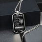 To My Son | Never Forget | Dog Tag Chain - Elliotrose Gifts