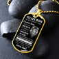 To My Son | Never Forget | Dog Tag Chain - Elliotrose Gifts