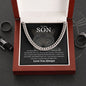 To My Son | So Proud | Cuban Link Chain - Elliotrose Gifts
