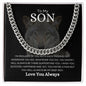 To My Son | So Proud | Cuban Link Chain - Elliotrose Gifts