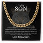 To My Son | So Proud | Cuban Link Chain - Elliotrose Gifts
