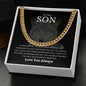 To My Son | So Proud | Cuban Link Chain - Elliotrose Gifts