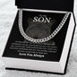 To My Son | So Proud | Cuban Link Chain - Elliotrose Gifts