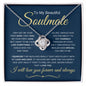 To My Soulmate | Forever and Always | Love knot Necklace - Elliotrose Gifts